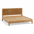 Letto matrimoniale in legno di quercia naturale 200x160 cm